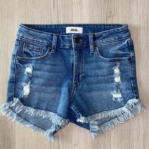 JBD Distressed Denim Jean Shorts- XS